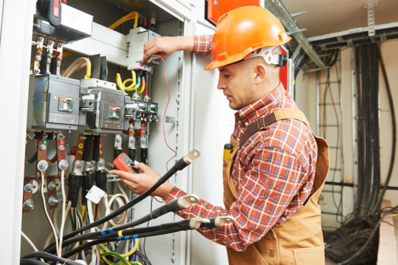 An image of an electrical spotter working at a site